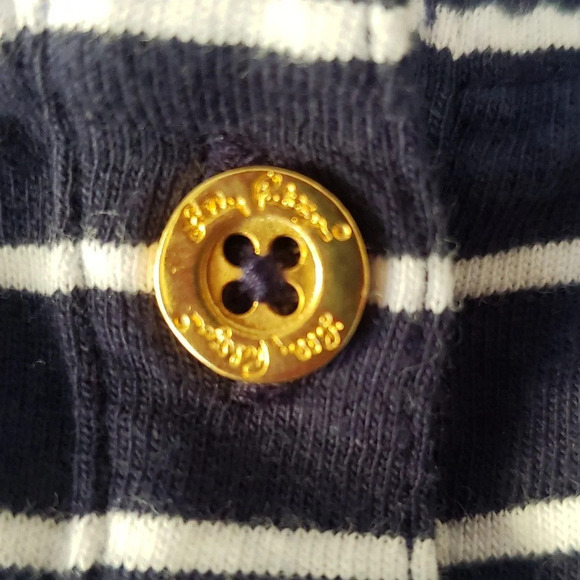 Lily Pulitzer Jennalyn 100% Pima Cotton  Swing Dress XS Navy Blue White Stripe - Picture 5 of 12